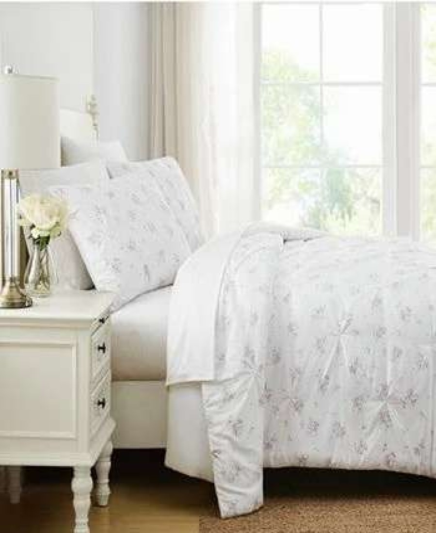 Comforter Sets * | The Farmhouse By Rachel Ashwell Signature Rosebury 3 Piece Comforter Set, King White, Pink