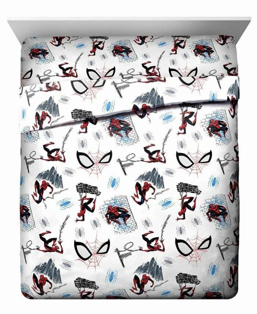 Sheets & Pillowcases * | Spider-Man Man Crawl Twin Sheet Set, 3 Pieces Multi-Color