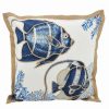 Decorative & Throw Pillows * | Saro Lifestyle Go Fish Decorative Pillow, 20 X 20 Navy