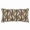 Decorative & Throw Pillows * | Saro Lifestyle Chevron Embroidered Decorative Pillow, 12 X 24 Natural