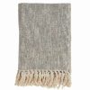 Blankets & Throws * | Saro Lifestyle Foil Design Throw Gray