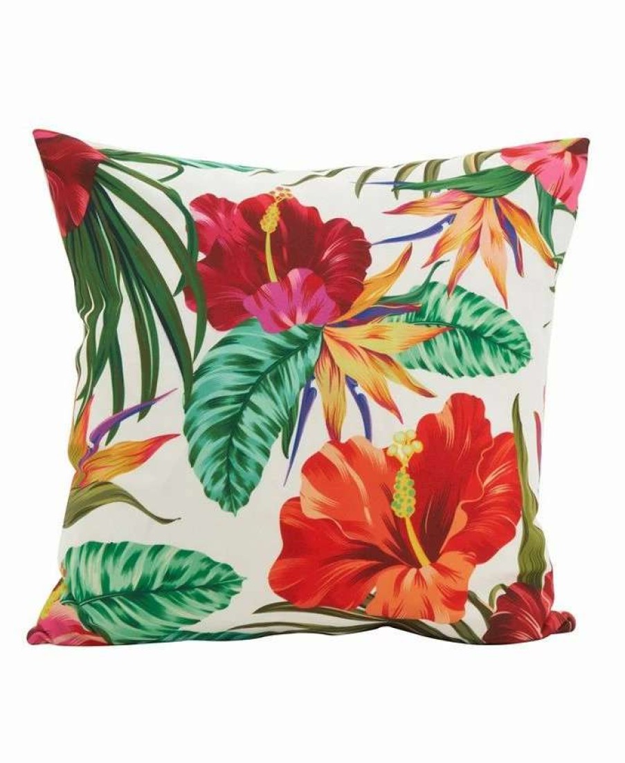 Decorative & Throw Pillows * | Saro Lifestyle Island Palms Statement Decorative Pillow, 18 X 18 Multi