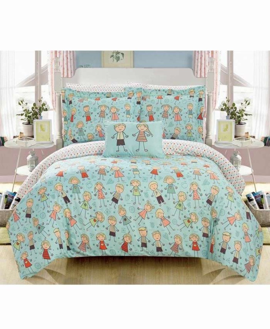 Comforter Sets * | Chic Home Woodland 6 Piece Twin Bed In A Bag Comforter Set Green