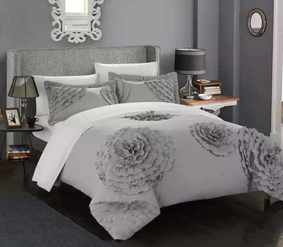 Duvet Covers & Sets * | Chic Home Birdy 7 Pc Queen Duvet Set