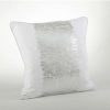 Decorative & Throw Pillows * | Saro Lifestyle Metallic Banded Decorative Pillow, 20 X 20 Silver