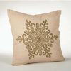 Decorative & Throw Pillows * | Saro Lifestyle Nowflake Beaded Decorative Pillow, 18 X 18 Bronze