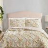 Comforter Sets * | Jessica Simpson Mils Floral Pinch Pleat King 3-Piece Comforter Set Gray