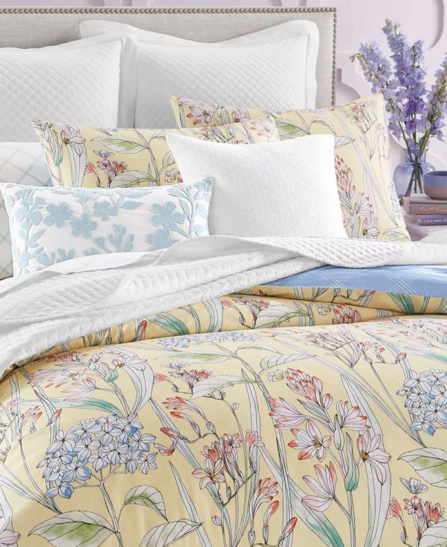 Duvet Covers & Sets * | Charter Club Hydrangea Duvet Set, Created For Macy'S