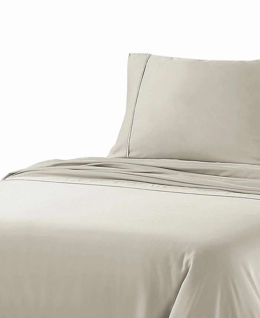 Sheets & Pillowcases * | Anne Klein Reverie Cotton Under 200-Thread Count 3 Piece Twin Solid Sheet Set Sand