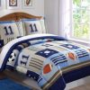 Comforter Sets * | My World Denim And Khaki Sports Twin Comforter Set Multiple