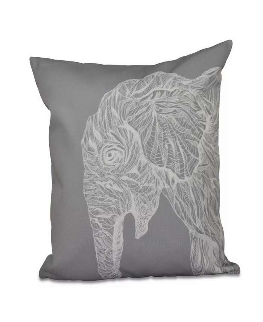 Decorative & Throw Pillows * | E By Design 16 Inch Decorative Safari Throw Pillow Gray