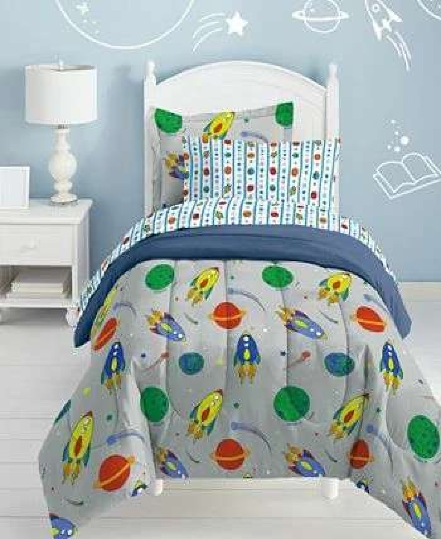 Comforter Sets * | Macy'S Dream Factory Space Rocket Twin Comforter Set Multi