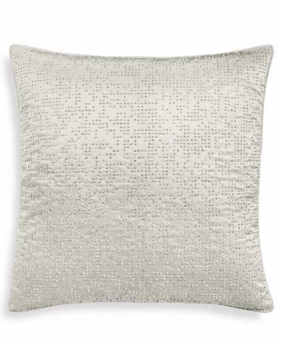 Decorative & Throw Pillows * | Hotel Collection Structure Decorative Pillow, 18 X 18, Created For Macy'S White