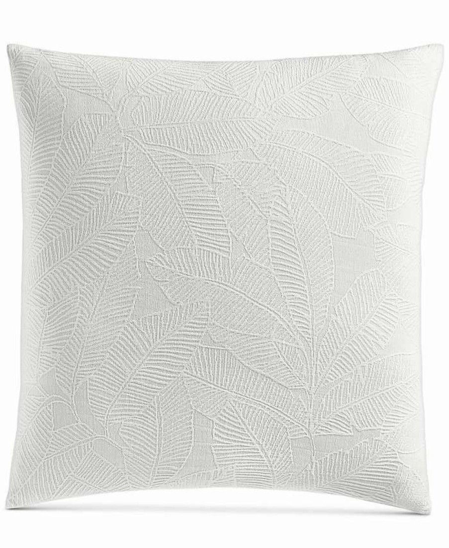 Comforter Sets * | Charter Club Woven Leaves Sham, European, Created For Macy'S White