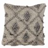 Decorative & Throw Pillows * | Saro Lifestyle Wool Blend Throw Pillow With Knotted Diamond Design, 18 X 18 Gray