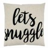 Decorative & Throw Pillows * | Saro Lifestyle 'S Snuggle Embroidered Decorative Pillow, 17 X 17 Nude Or Natural