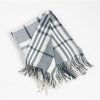 Blankets & Throws * | Saro Lifestyle Plaid Design Throw Gray