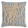 Decorative & Throw Pillows * | Saro Lifestyle Octopus Striped Decorative Pillow, 18 X 18 Navy