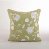 Decorative & Throw Pillows * | Saro Lifestyle Floral Embroidered Decorative Pillow, 18 X 18 Lime