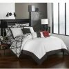 Comforter Sets * | Chic Home Tania 10-Pc Queen Comforter Set Grey