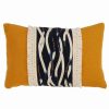 Decorative & Throw Pillows * | Saro Lifestyle Wavy Stitched Decorative Pillow, 12 X 18 Mustard