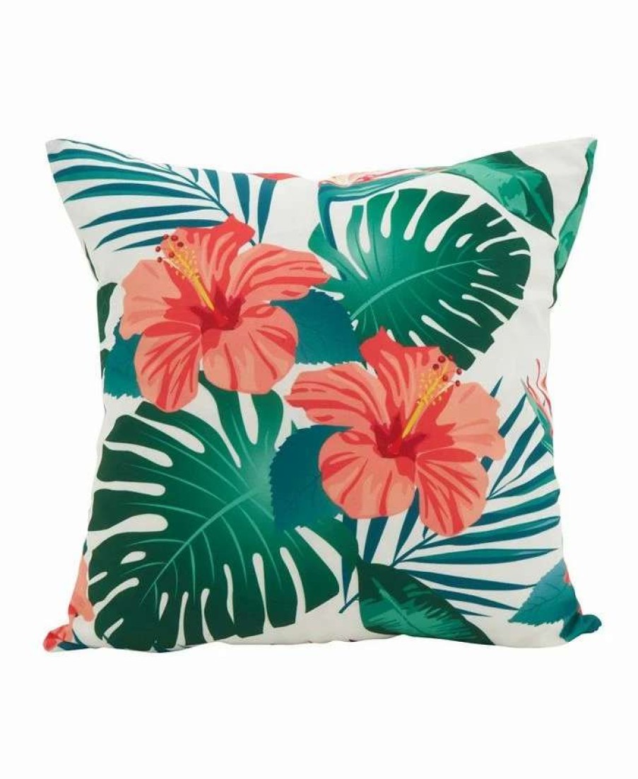 Decorative & Throw Pillows * | Saro Lifestyle Island Palms Statement Decorative Pillow, 18 X 18 Multi