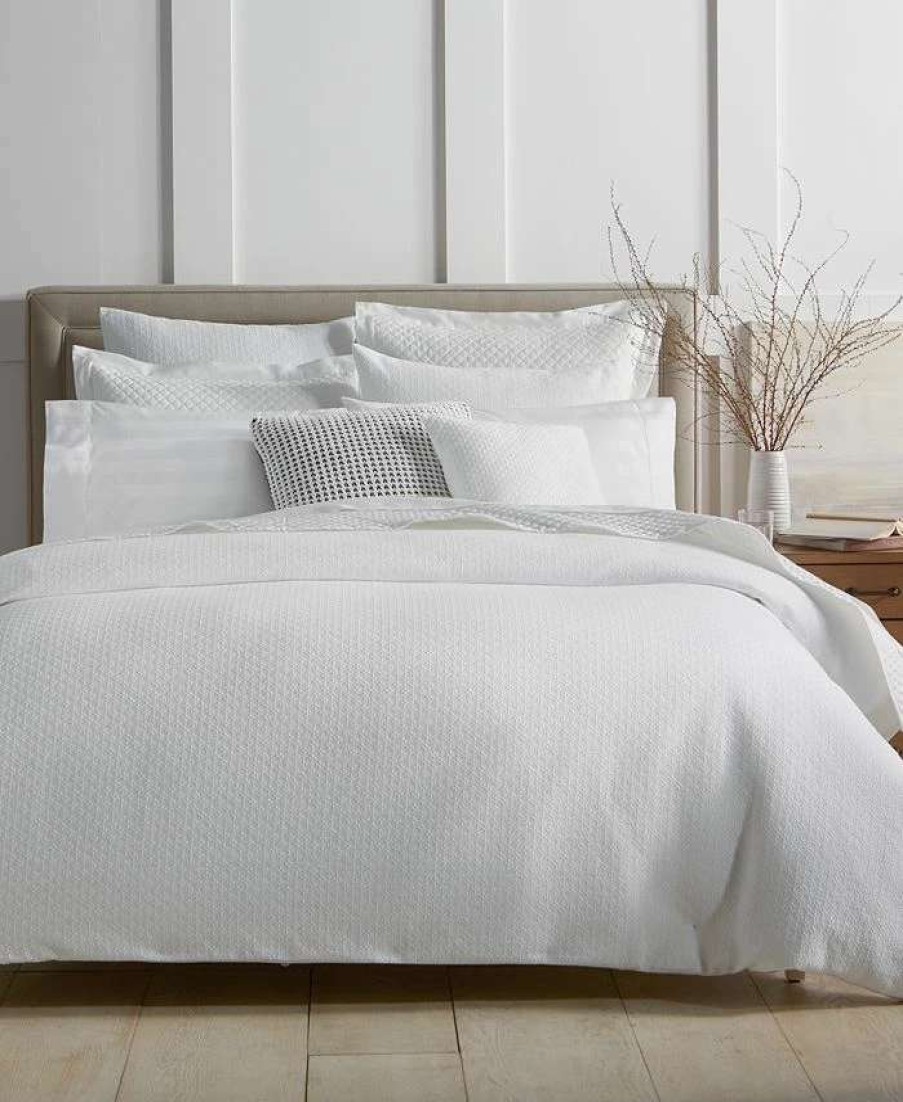 Comforter Sets * | Charter Club Diamond Dot 300 Thread Count 2-Pc. Comforter Set, Twin, Created For Macy'S White