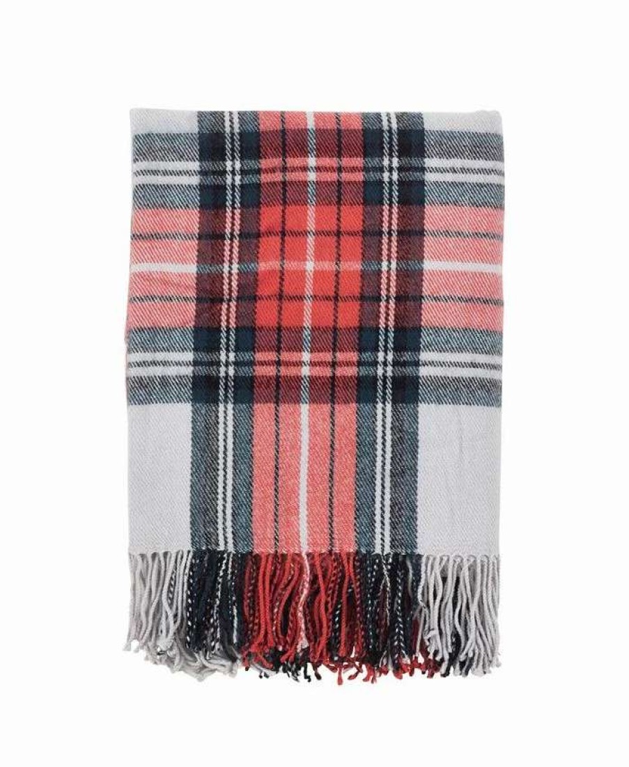 Blankets & Throws * | Saro Lifestyle Classic Plaid Throw Multi