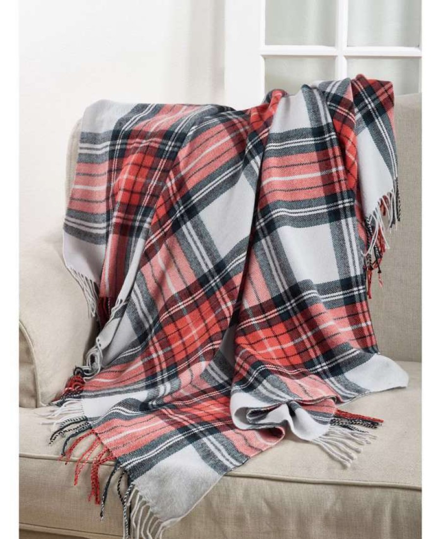 Blankets & Throws * | Saro Lifestyle Classic Plaid Throw Multi