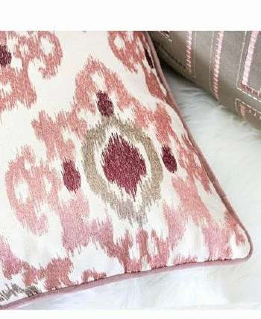 Decorative & Throw Pillows * | Homey Cozy Stella Woven Cotton Square Decorative Throw Pillow Blush