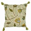 Decorative & Throw Pillows * | Saro Lifestyle Floral Embroidered Decorative Pillow, 20 X 20 Green