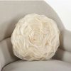 Decorative & Throw Pillows * | Saro Lifestyle Rose Decorative Pillow, 16 Round