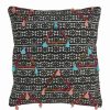 Decorative & Throw Pillows * | Saro Lifestyle Geometric Print Throw Pillow With Triangle Tassels, 18 X 18 Multi