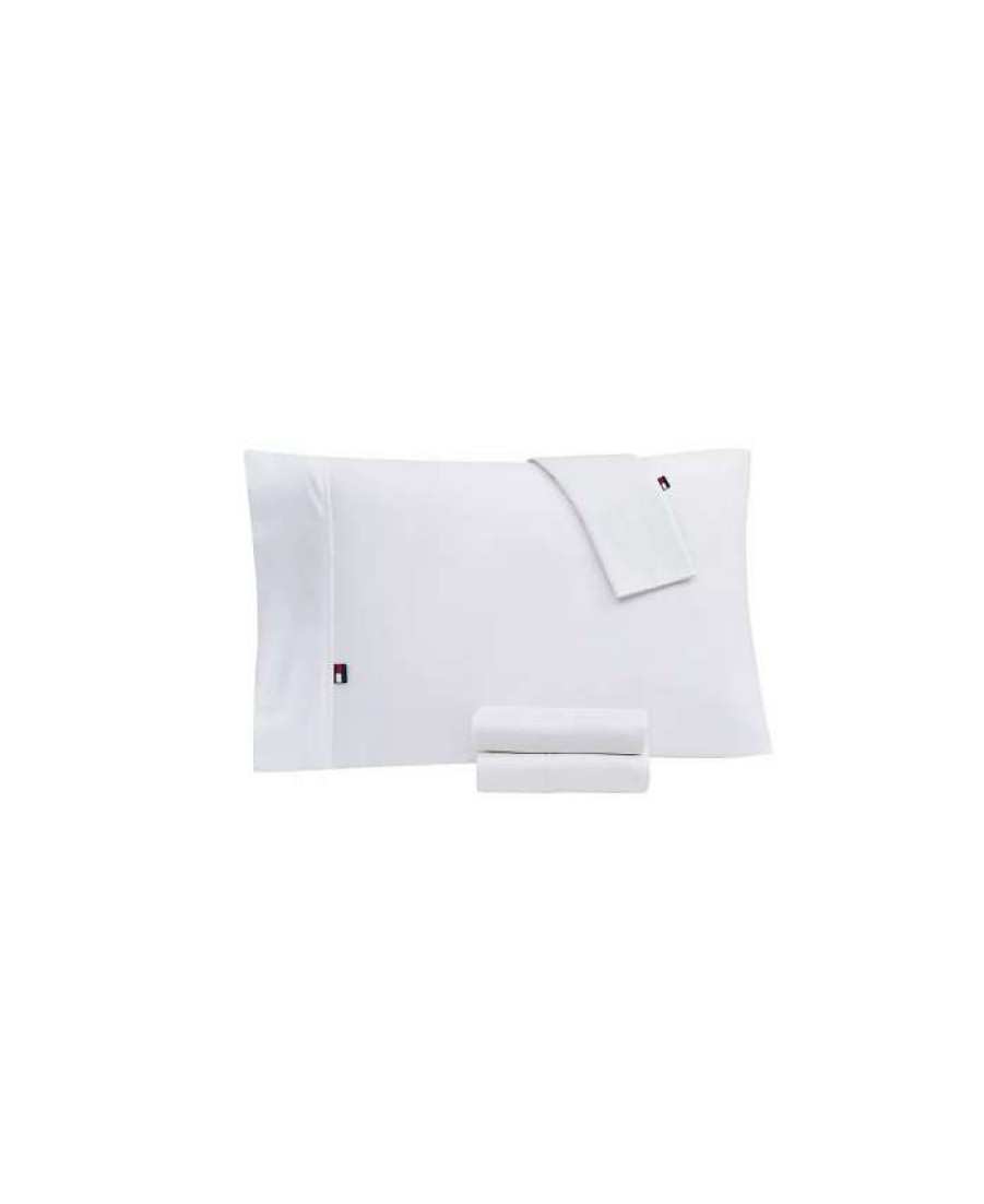 Sheets & Pillowcases * | Tommy Hilfiger Signature Full Sheet, Set Of 4 White