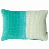 Decorative & Throw Pillows * | Mod Lifestyles Collection Ombre Velvet Kantha Stitch Pillow, 14 X 22 Aqua