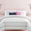 Comforter Sets * | Kate Spade New York Nautical Sarah Stripe 2 Piece Mini Comforter Set, Twin Gray