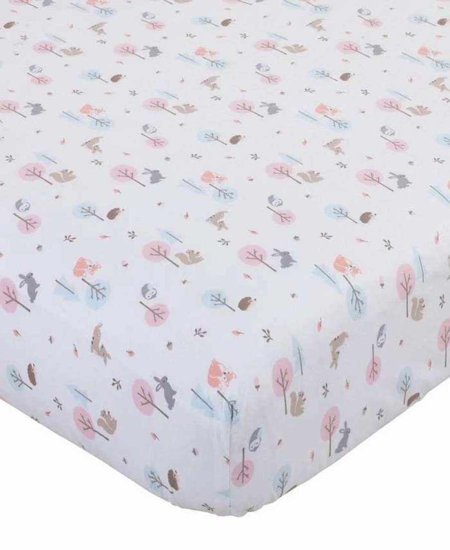 Sheets & Pillowcases * | Carter'S Woodland Print Mini Crib Sheet Pink