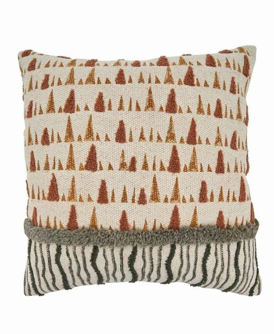 Decorative & Throw Pillows * | Saro Lifestyle Abstract Embroidered Decorative Pillow, 20 X 20 Multi