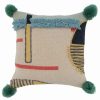 Decorative & Throw Pillows * | Saro Lifestyle Pom Pom Embroidered Decorative Pillow, 16 X 16 Multi