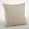 Decorative & Throw Pillows * | Saro Lifestyle Ruffled Border Linen Decorative Pillow, 20 X 20 Natural