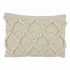 Decorative & Throw Pillows * | Saro Lifestyle Tufted Applique Decorative Pillow, 12 X 18 Ivory