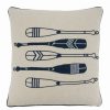 Decorative & Throw Pillows * | Saro Lifestyle Vintage Oars Decorative Pillow, 18 X 18 Navy Blue