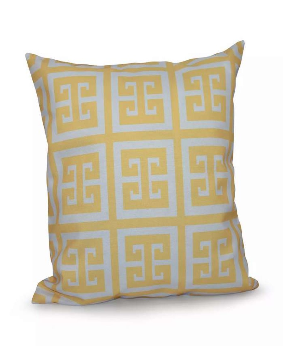 Decorative & Throw Pillows * | E By Design 16 Inch Decorative Geometric Throw Pillow Yellow