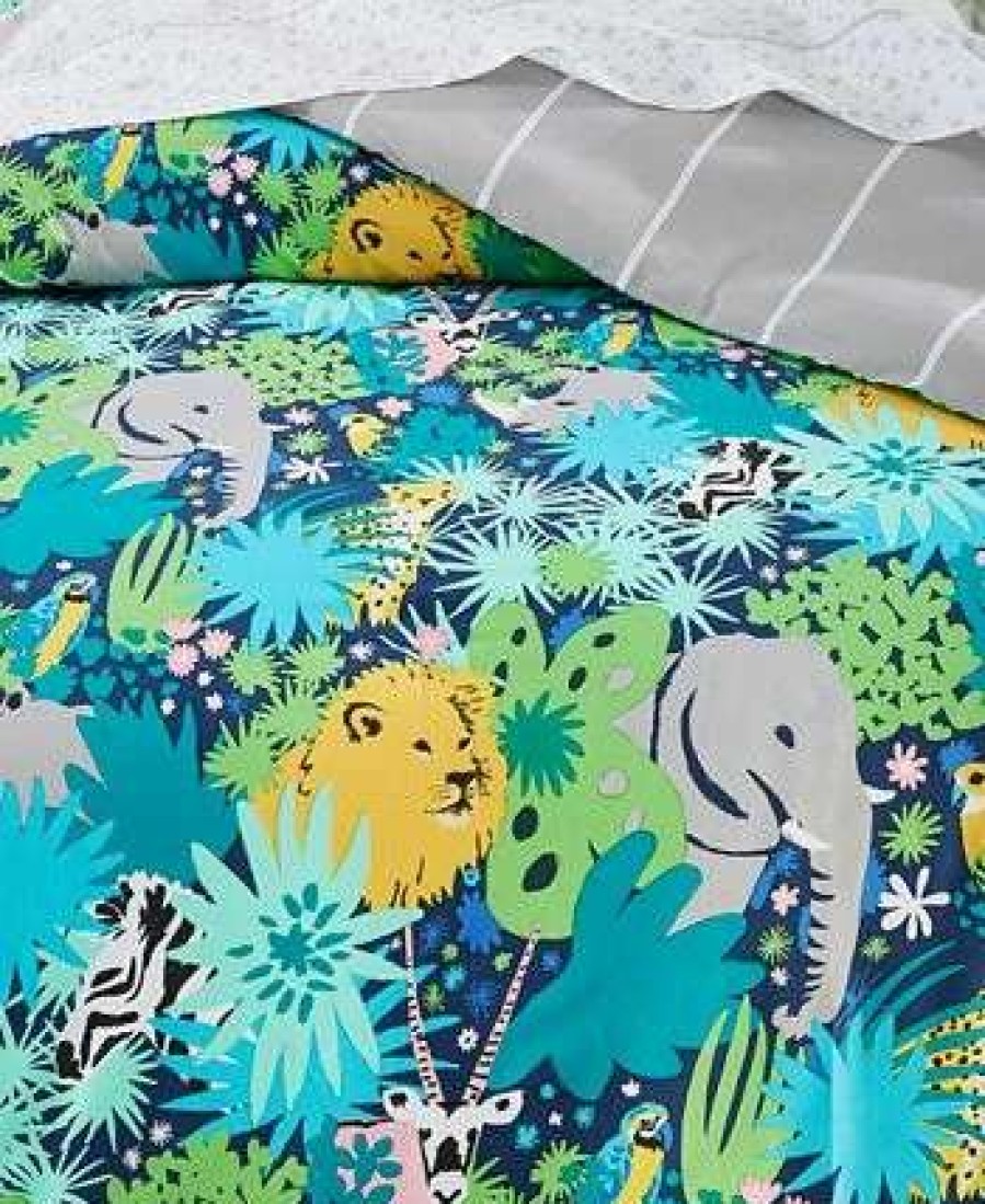 Comforter Sets * | Charter Club Kids 2-Pc. Cotton Comforter Set, Twin/Twin Xl, Created For Macy'S Jungle