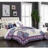 Comforter Sets * | Chic Home Michal 5-Pc Queen Comforter Set Purple